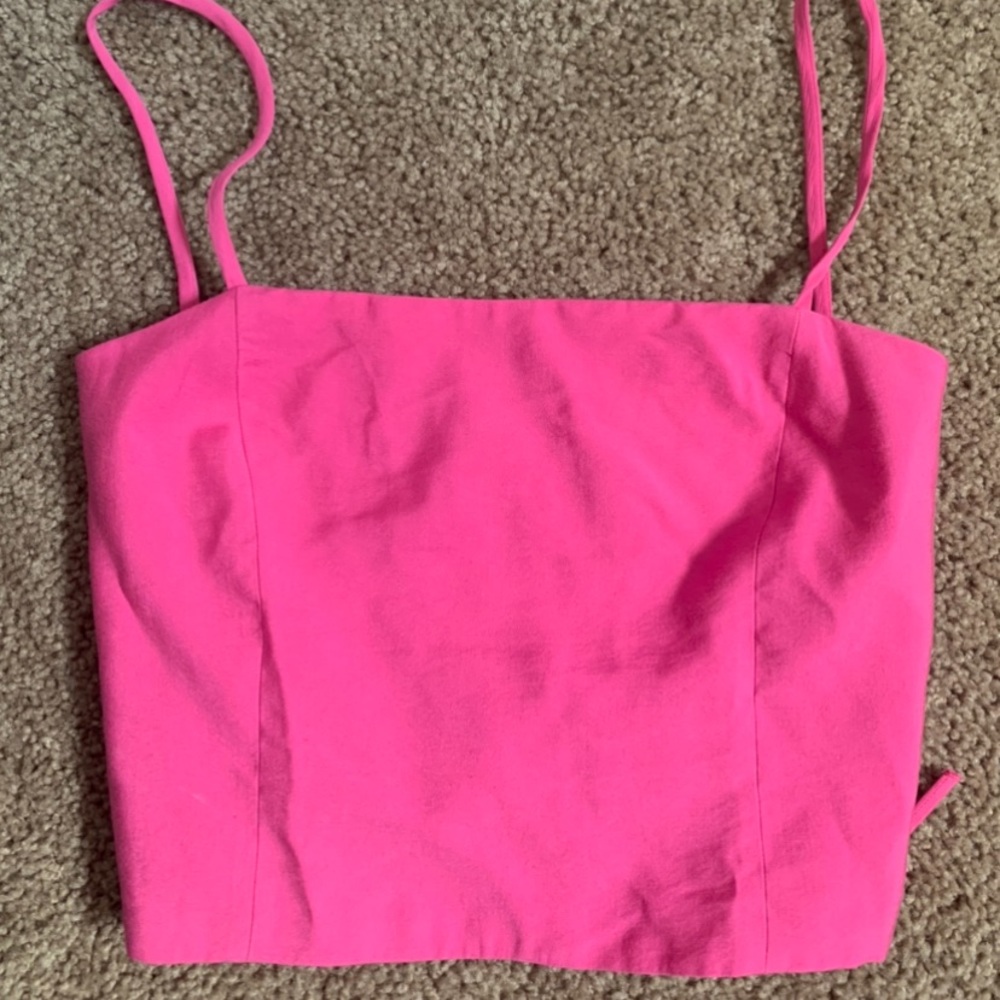 zara tie back going out top